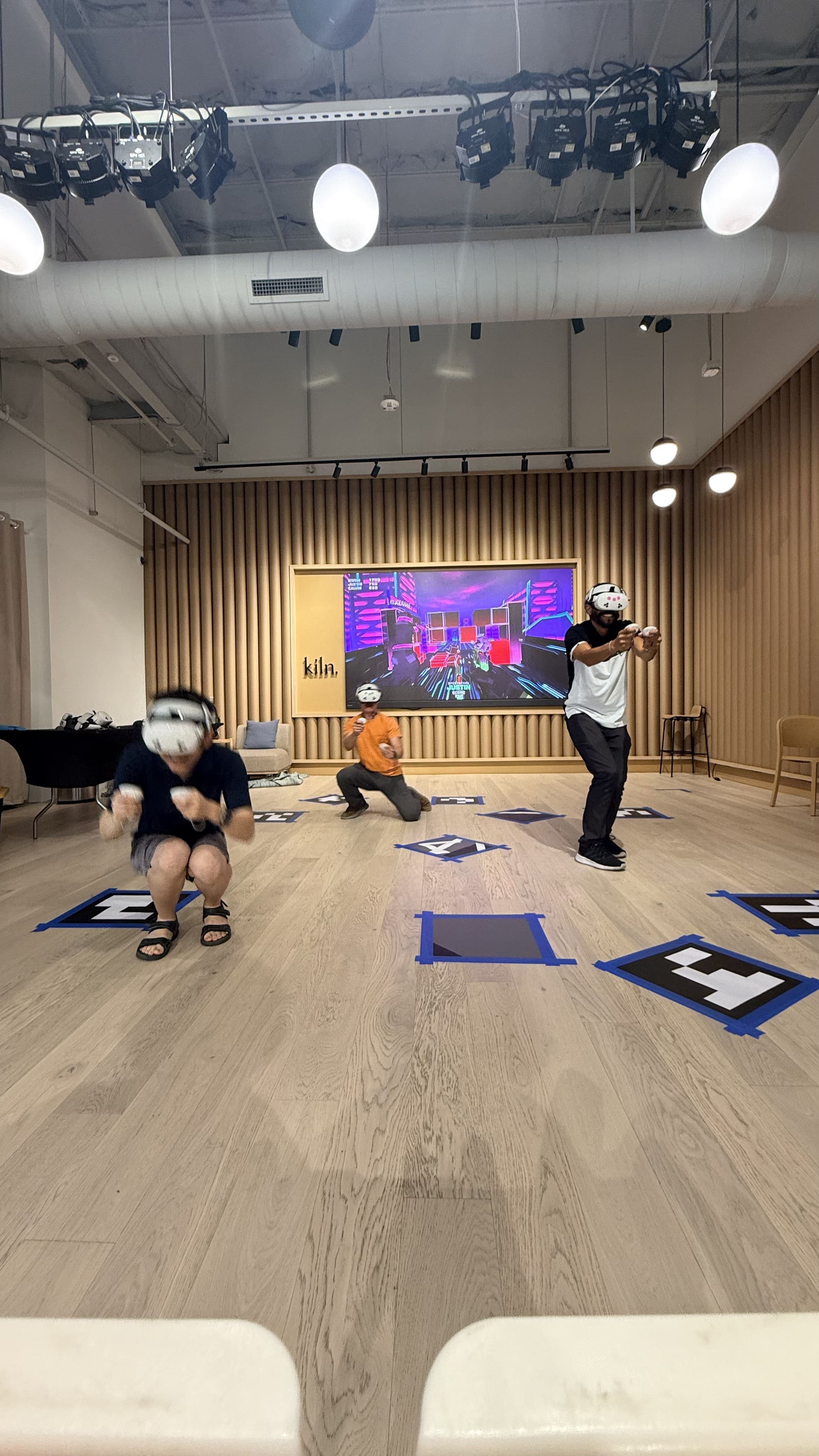 Guests playing Mobile VR at an indoor venue